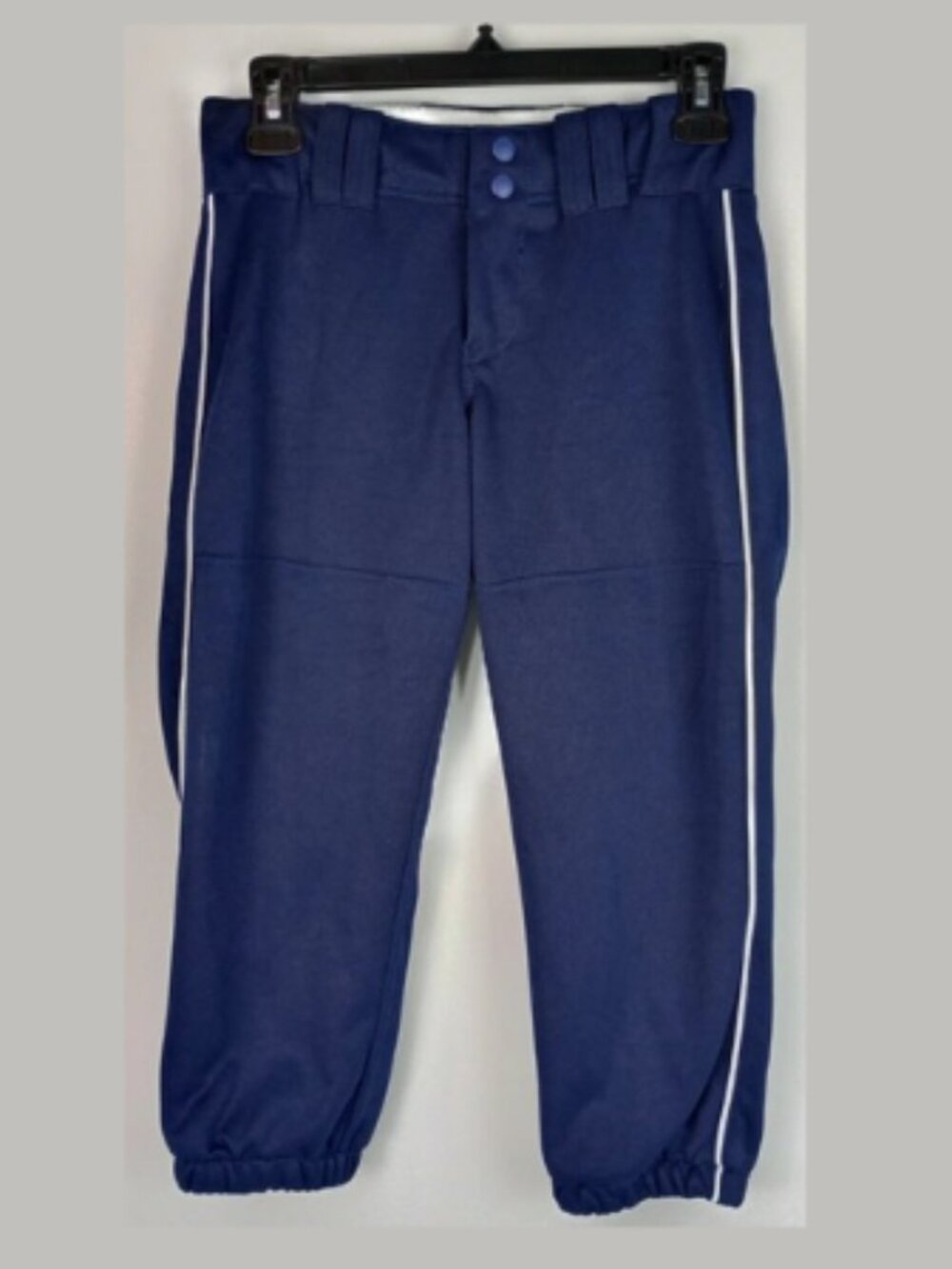 Two Five Apparel Womens S Navy Blue White Piping Trim Softball Knicker Pants